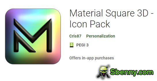 material square 3d icon pack