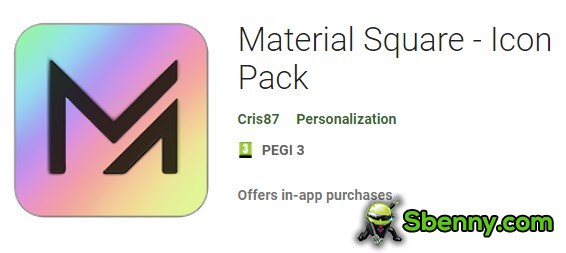 Materialquadrat-Icon-Pack
