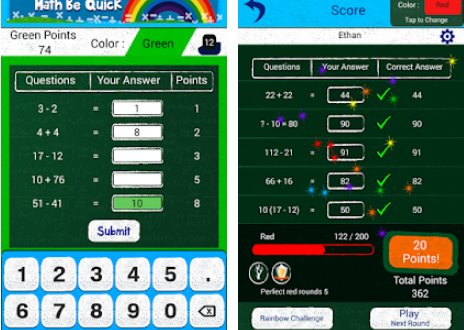 Gameplay screenshot from math be nimble plus for Android