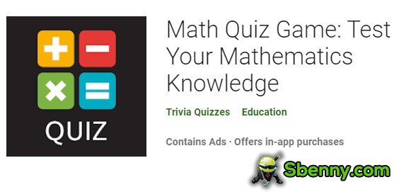 gioco di quiz di matematica prova le tue conoscenze matematiche