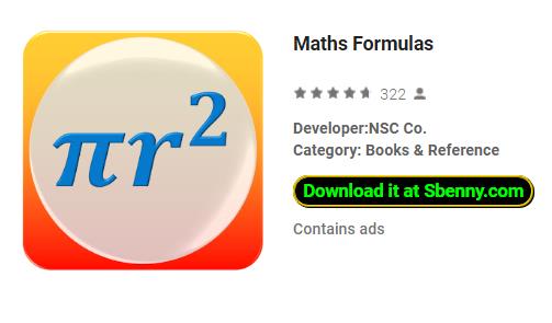 fórmulas matemáticas