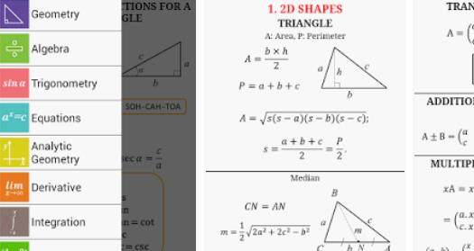 Gameplay screenshot from maths formulas for Android