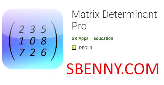 matrix determinant pro