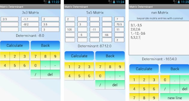 Gameplay screenshot from matrix determinant pro for Android
