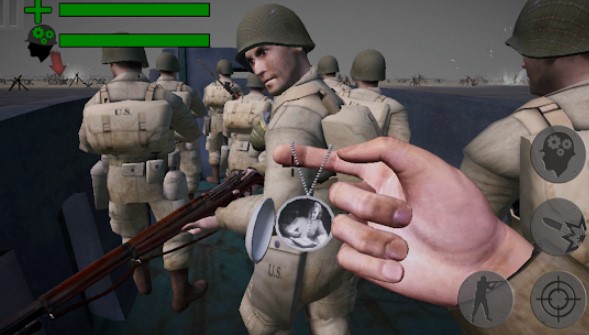 Gameplay screenshot from medal of valor d day ww2 no ads for Android