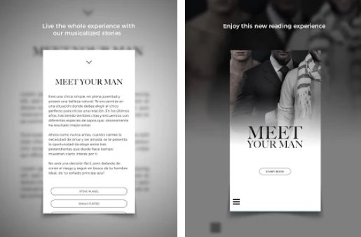 Gameplay screenshot from meet your man romance book interactive love story for Android