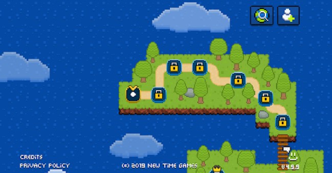Gameplay screenshot from mega adventure platform retro adventure for Android