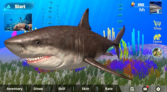 Gameplay screenshot from megalodon simulator for Android