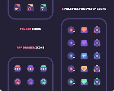 Gameplay screenshot from mello night icon pack for Android