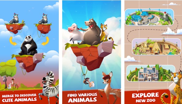Gameplay screenshot from merge animal kingdom zoo tycoon for Android