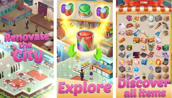 Gameplay screenshot from merge city decor mansion manor villa games for Android