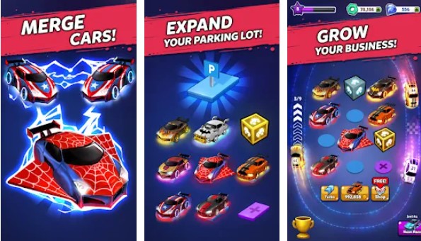 Gameplay screenshot from merge cyber cars future merge for Android