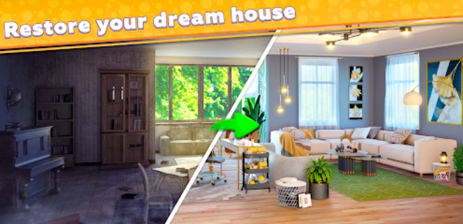 Gameplay screenshot from merge dream house build and de for Android