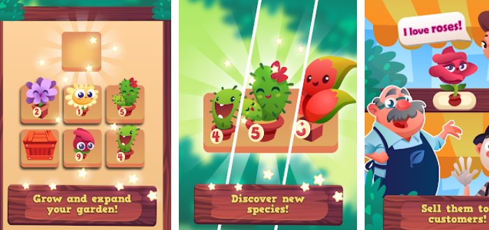 Gameplay screenshot from merge garden dle evolution clicker tycoon game for Android