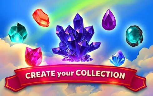 Gameplay screenshot from merge jewels gems merger evolution games for Android