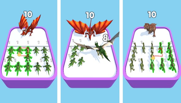 Gameplay screenshot from merge master dinosaur fusion for Android