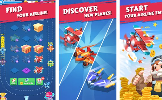 merge plane click and idle tycoon MOD APK Android