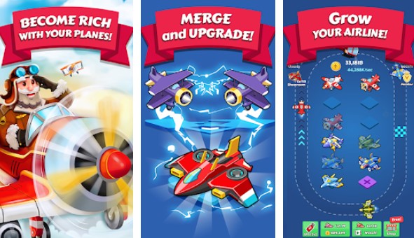 Gameplay screenshot from merge planes empire for Android