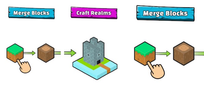 iOS/Android] Meet Mergecraft. A offline-friendly idle game that allows you  merge blocks, upgrade production, and build Realms. Please do share  feedback - we love chatting to players! Links in comments. :  r/incremental_games