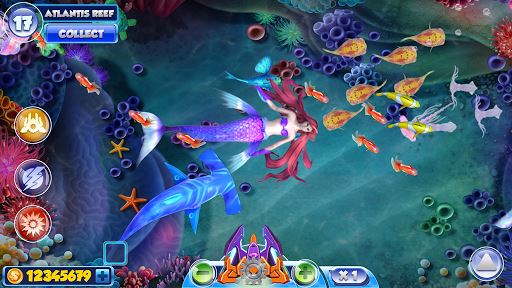 Gameplay screenshot from mermaid joy fishing diary for Android