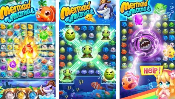 Gameplay screenshot from mermaid mania for Android