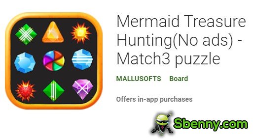 mermaid treasure hunting no ads match3 puzzle