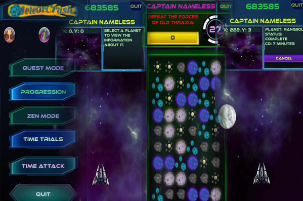 Gameplay screenshot from meteor crush x for Android