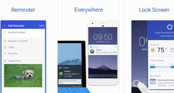 Gameplay screenshot from microsoft cortana digital assistant for Android