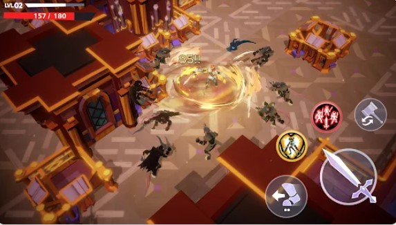 Gameplay screenshot from mighty quest rogue palace for Android