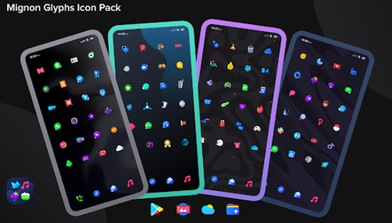 mignon glyphs icon pack MOD APK Android