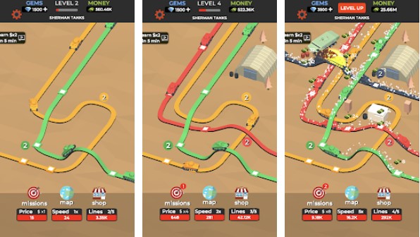 Gameplay screenshot from military city idle army base for Android