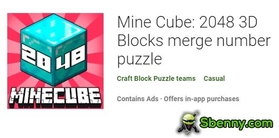mine cube 2048 3d blocks merge number puzzle