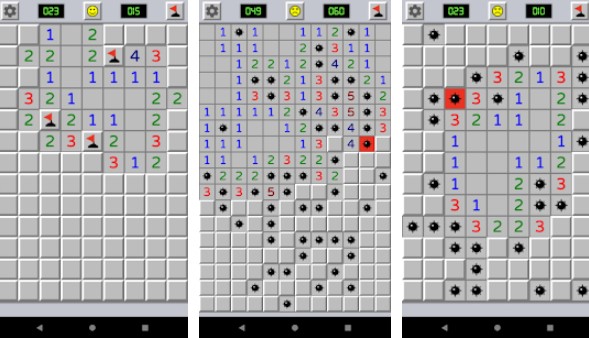Gameplay screenshot from minesweeper for Android
