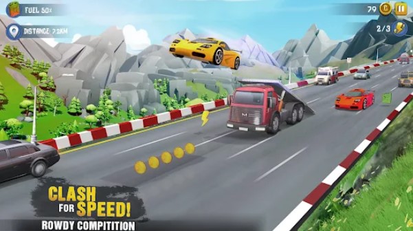 Gameplay screenshot from mini car ace legends 3d racing car games 2020 for Android
