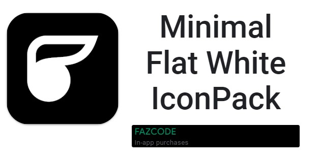 minimales flaches weißes Iconpack