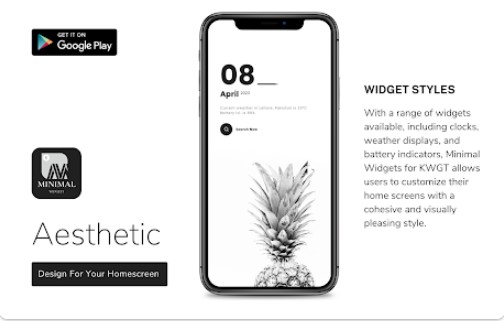 Gameplay screenshot from minimal widgets for kwgt for Android
