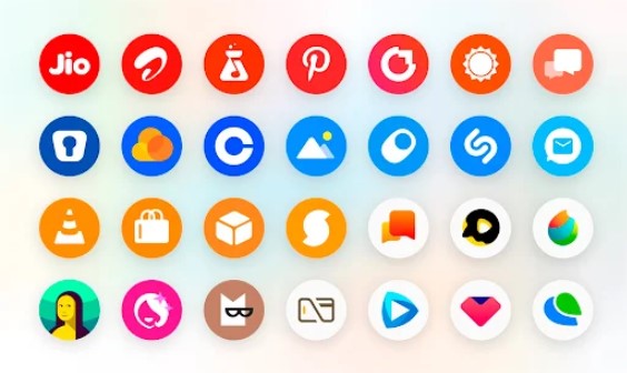 Gameplay screenshot from miplus round icon pack for Android