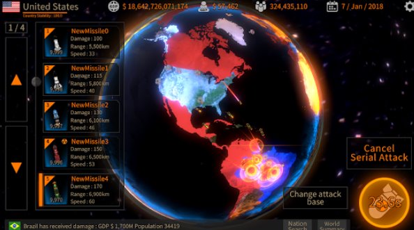Gameplay screenshot from missile diplomacy for Android