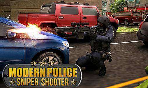 La policía moderna francotirador tirador