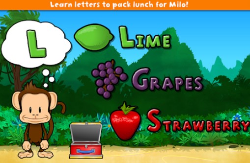 Gameplay screenshot from monkey preschool lunchbox for Android