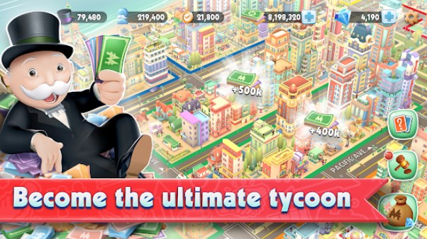 Gameplay screenshot from monopoly tycoon for Android