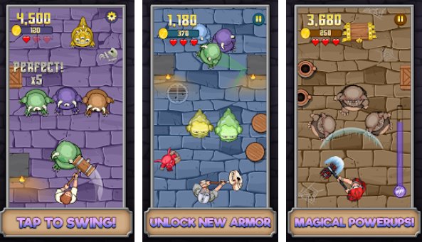 Gameplay screenshot from monster hammer dungeon crawling action for Android