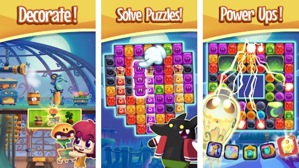Gameplay screenshot from monster mansion blast for Android