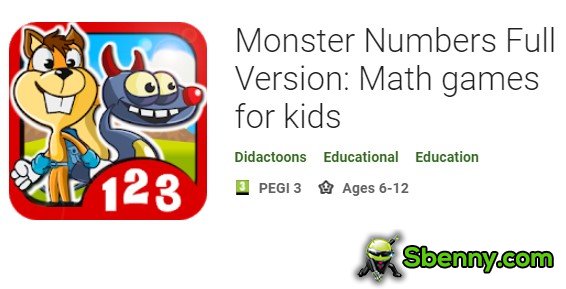 numéros de monstres jeux de mathématiques version complète pour enfants
