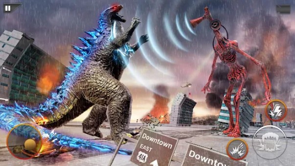 Monster Smash City Godzilla vs sziréna fej MOD APK Android