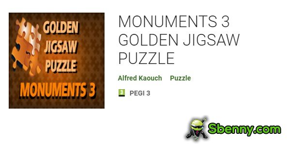 monumentos 3 rompecabezas de oro