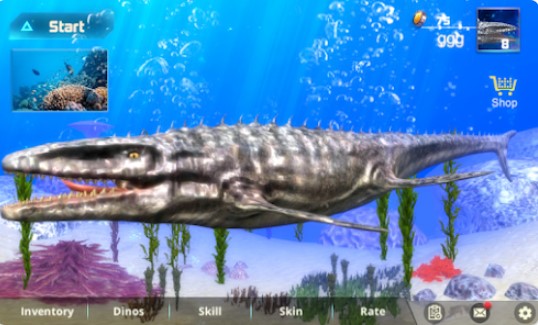 Gameplay screenshot from mosasaurus simulator for Android