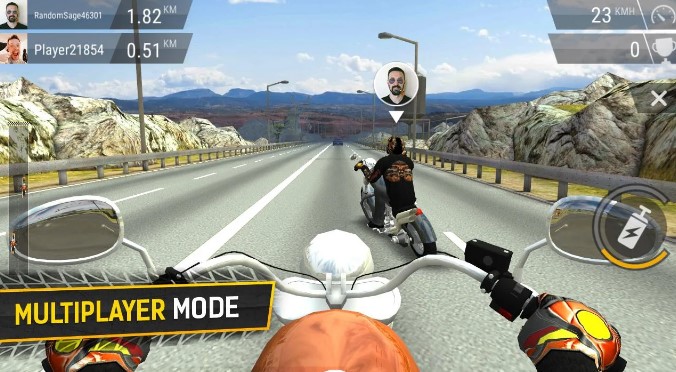 Gameplay screenshot from moto racing 3d for Android