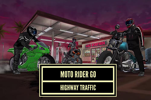 moto rider go highway traffic