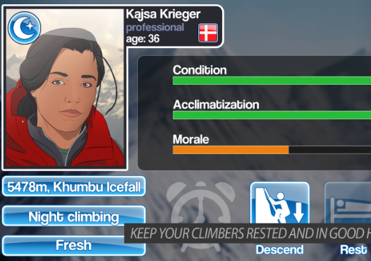 Gameplay screenshot from mount everest story for Android